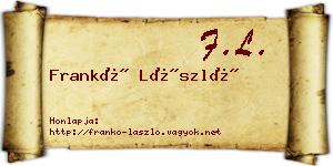 Frankó László névjegykártya