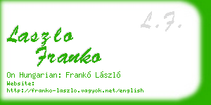 laszlo franko business card